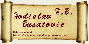 Hodislav Bušatović vizit kartica